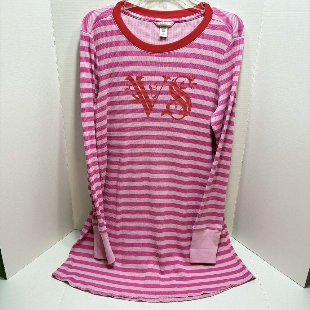 Victorias Secret Sleep Shirt FIRESIDE THERMAL Night Gown Pajamas Large